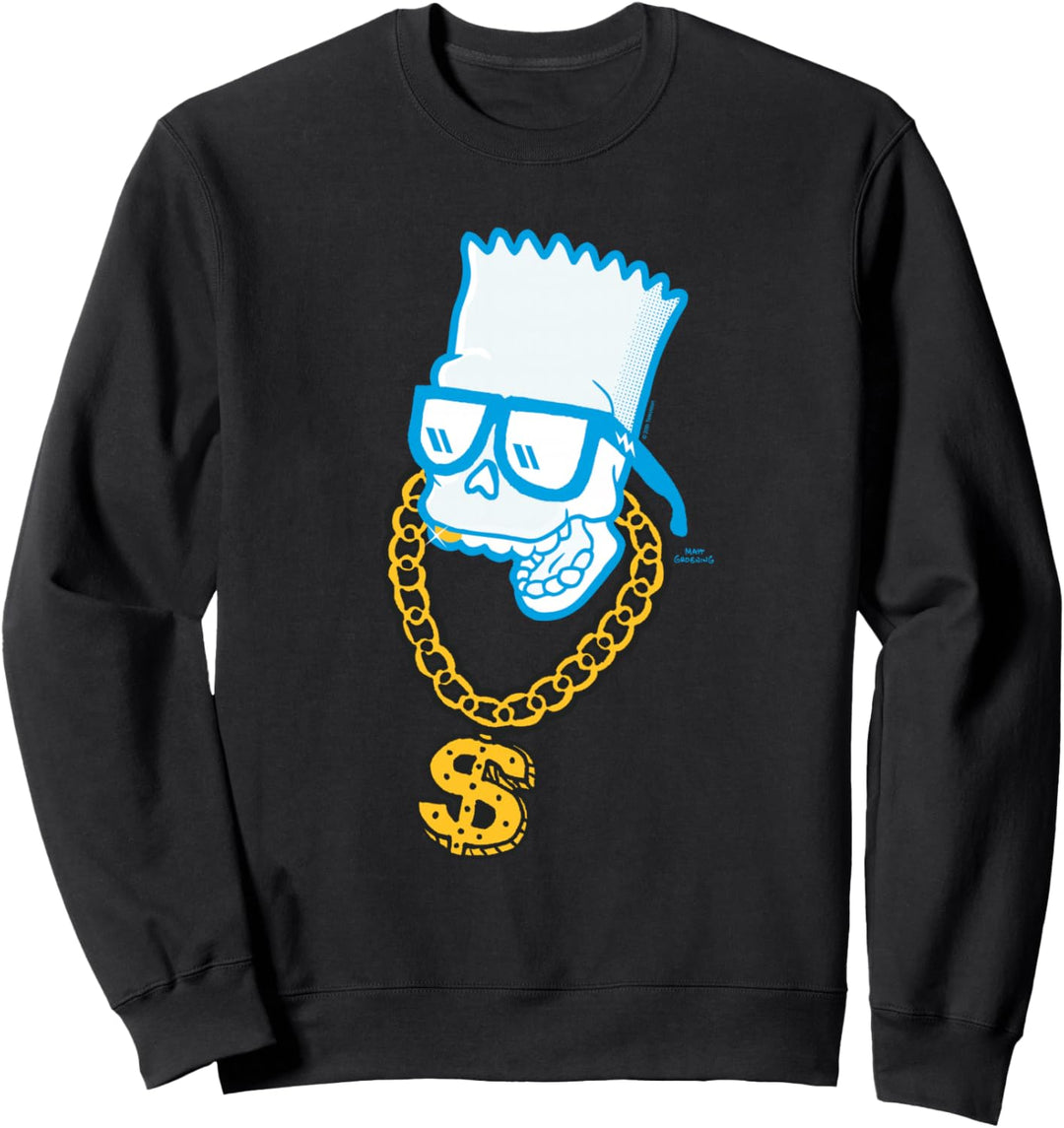 The Simpsons Bart Simpson Skull Bling Sweatshirt