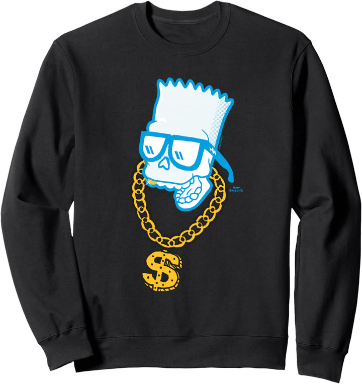 The Simpsons Bart Simpson Skull Bling Sweatshirt