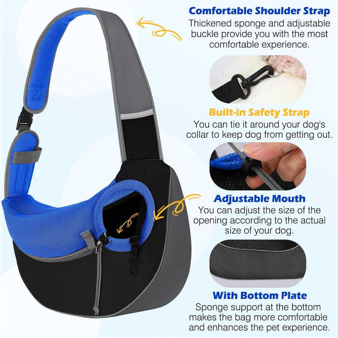 Pawaboo Hund Tragetuch Tragetasche, Hand Frei Atmungsaktiv Mesh Tasche für Welpen Katze, Drawstring