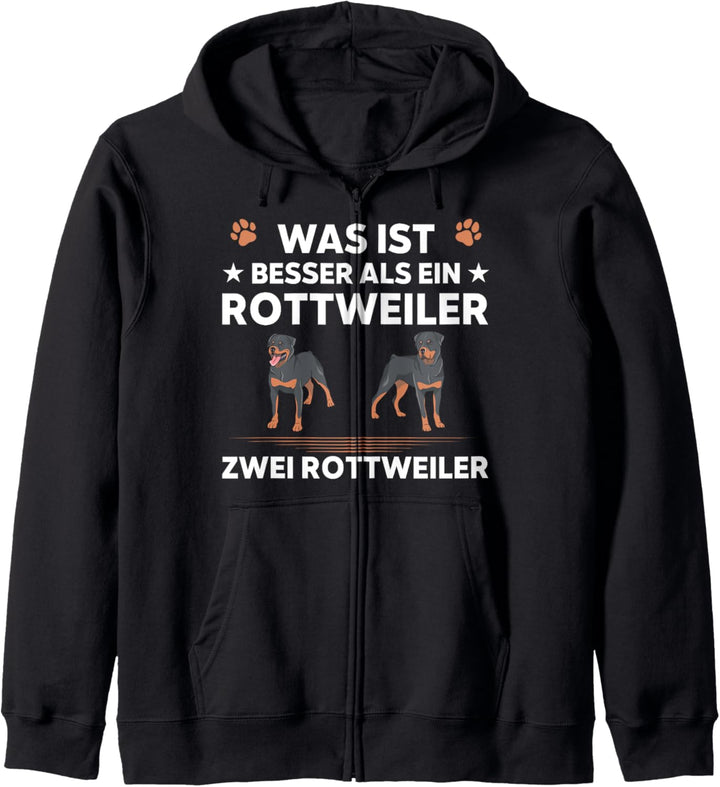 Was ist besser als ein Rottweiler zwei Rottweiler Kapuzenjacke