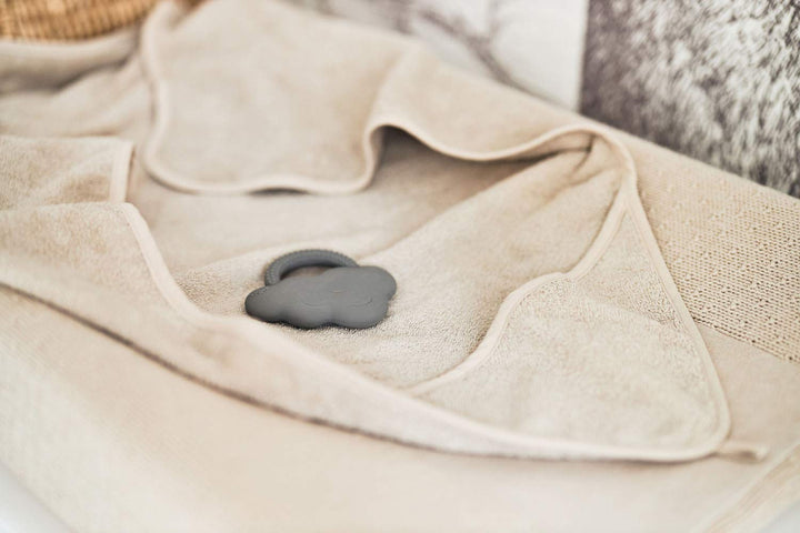 Jollein Naturkautschuk Beissring Baby Cloud Storm Grey - Wolke - Baby Greifling - Zahnungshilfe - Sc