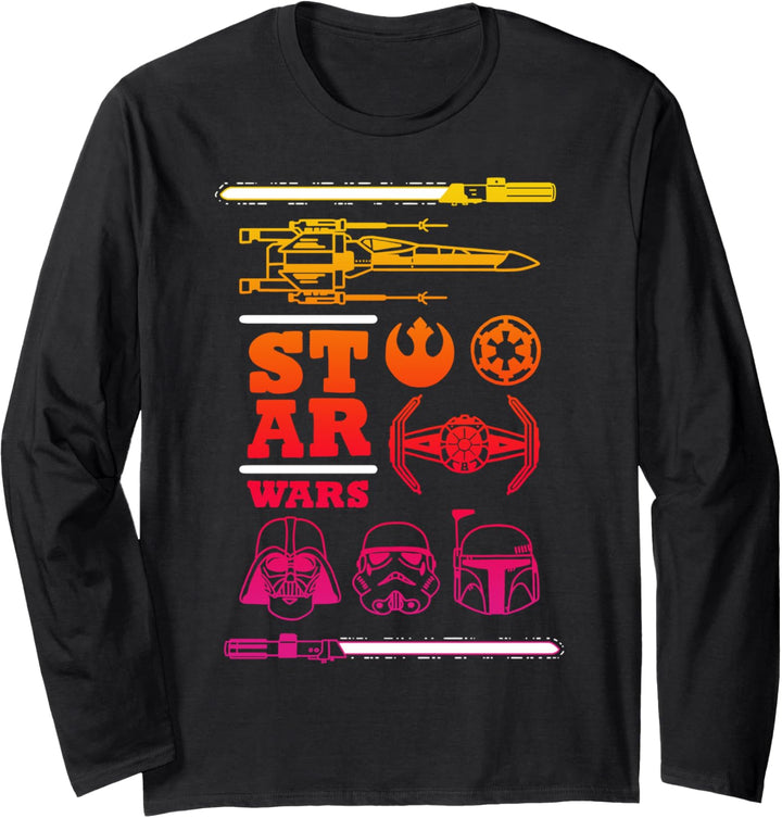 Star Wars Gradient Symbol Pop Langarmshirt