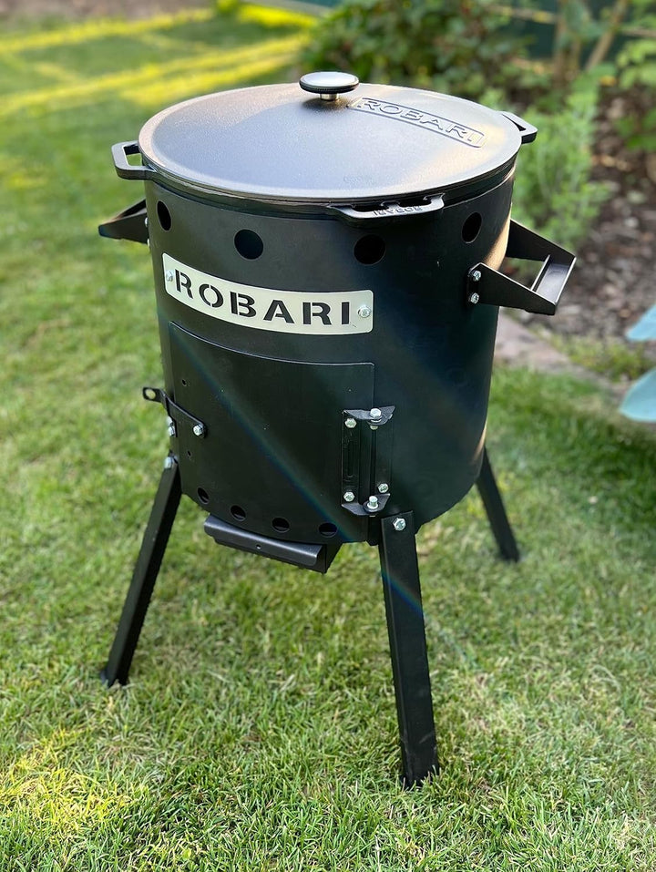 ROBARI Feuerofen + Gusseisen Kasan 12 L mit Deckel Utschak Set Kazan