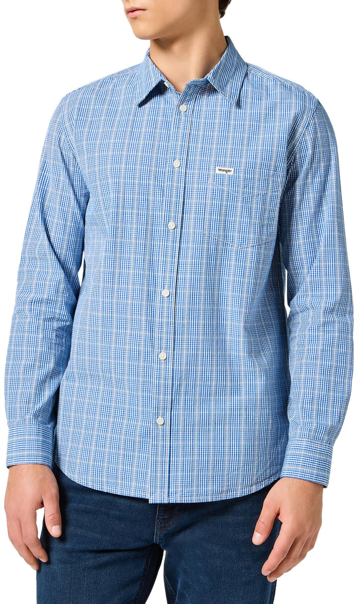 Wrangler Herren Shirt S Blau, S Blau
