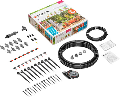 Gardena Start Set Pflanztöpfe M automatic: Das praktische Micro-Drip-System Starterset mit Bewässeru