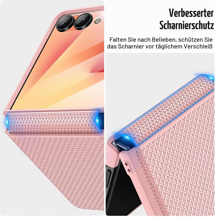 Doeshine für Samsung Galaxy Z Flip 7 Hülle [Not für Flip 7FE] mit Scharnierschutz &amp; Displayschutzfol
