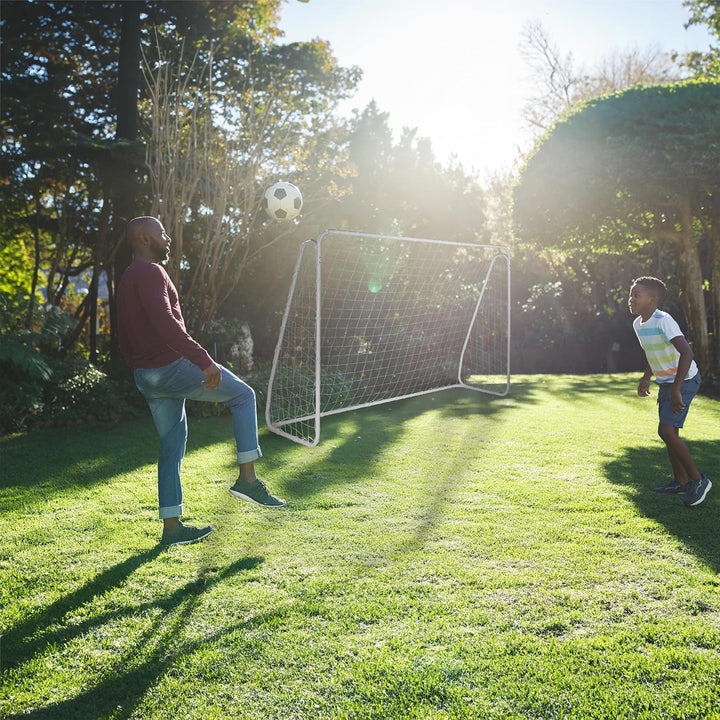 Relaxdays Fussballtor mit Torwand, Garten, Kinder & Erwachsene, Soccertor, HBT 170x235x85 cm, Stahl,