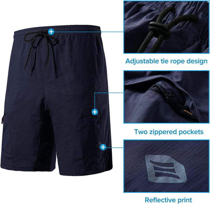 Santic Radlerhose für Herren, Radlerhose, MTB, Rennrad, mit gepolstertem Höschen, für Herren – Boden