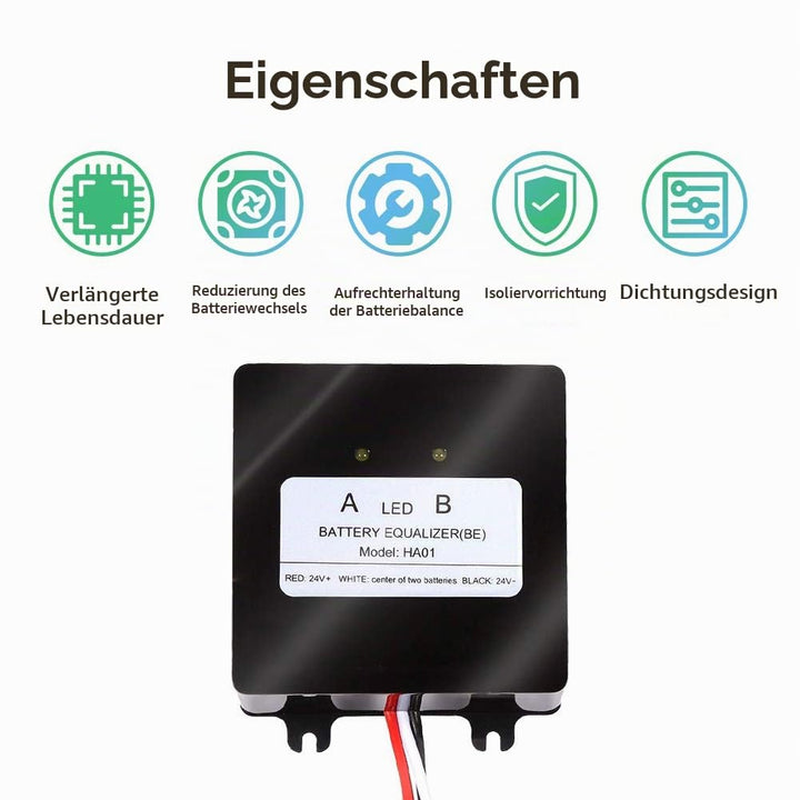 SolaMr 24V Batterie-Equalizer 2x12V Batterie Ausgleicher Battery Balancer Equalizer für Gel/Hochwass