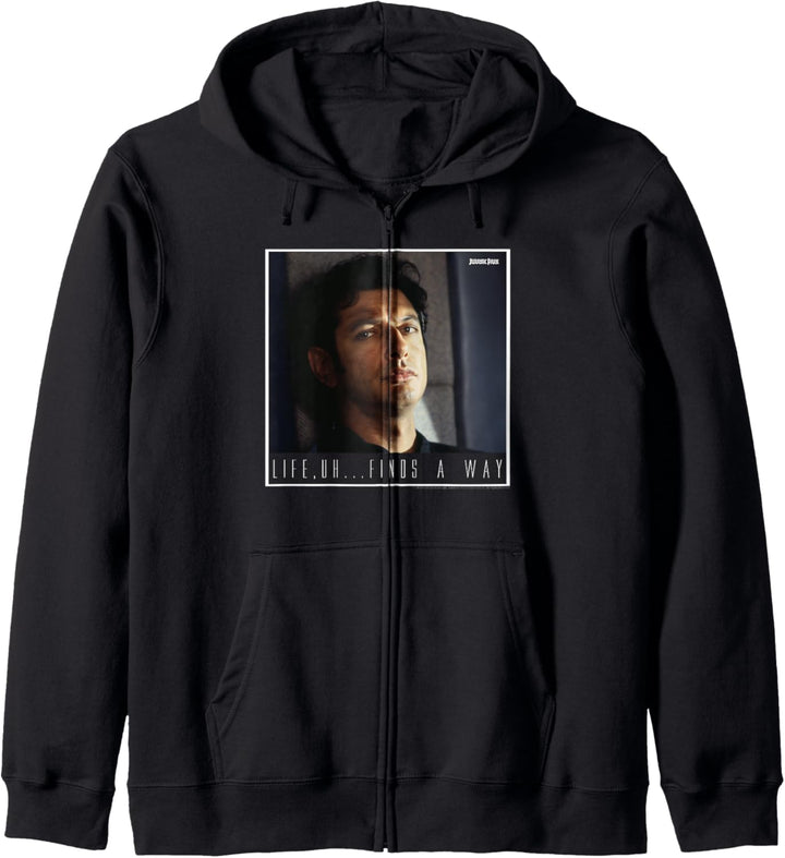 Jurassic Park Ian Malcolm Life Finds A Way Kapuzenjacke