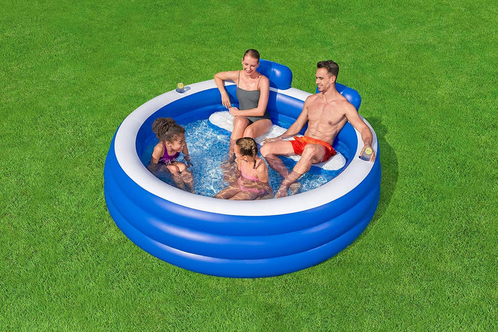 Bestway Splash Paradise Family Pool 231 x 219 x 79 cm Blau, Blau