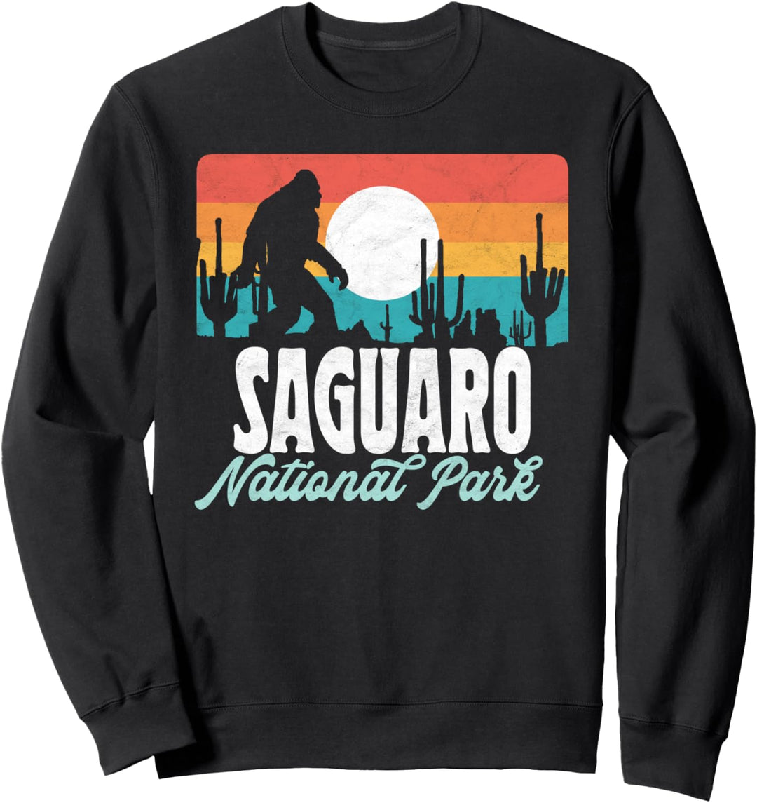 Vintage Saguaro National Park Bigfoot Desert Cactus Retro Sweatshirt