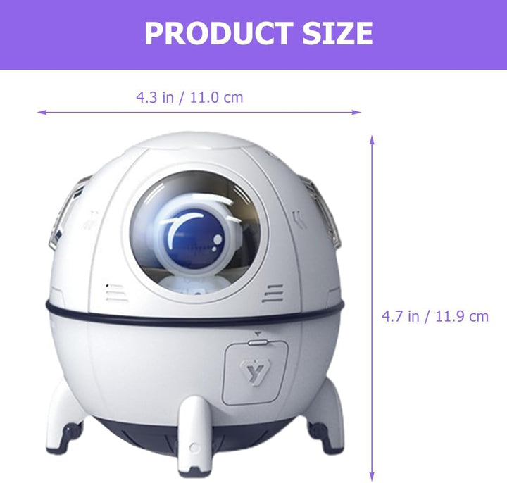 Ciieeo Raumschiff Luftbefeuchter Mit Farbwechsel Led Licht Tragbarer Mini Luftbefeuchter Für Schlafz