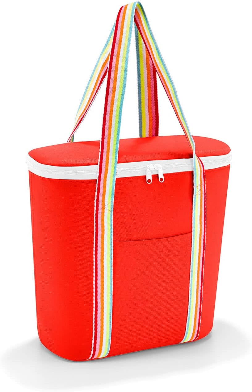 reisenthel thermoshopper pop Strawberry – Kühltasche für den Einkauf oder das Picknick mit 2 Trageri