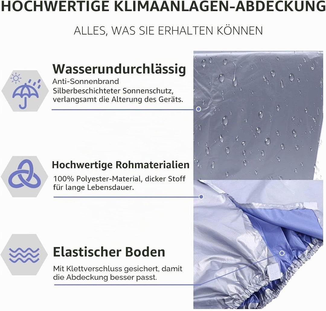 Klimaanlage Abdeckung Aussengerät 86x32x56cm, Wasserdichte Hülle für Klimaanlage Split Klimaanlage,