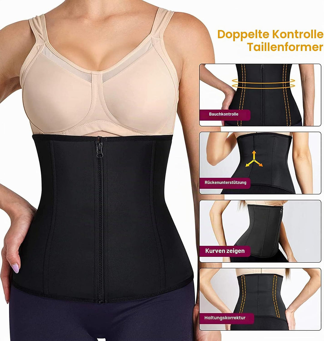 KUMAYES Korsett Damen Waist Trainer Cincher Korsage Taillenformer Bauchweggürtel Corsage Shapewear D