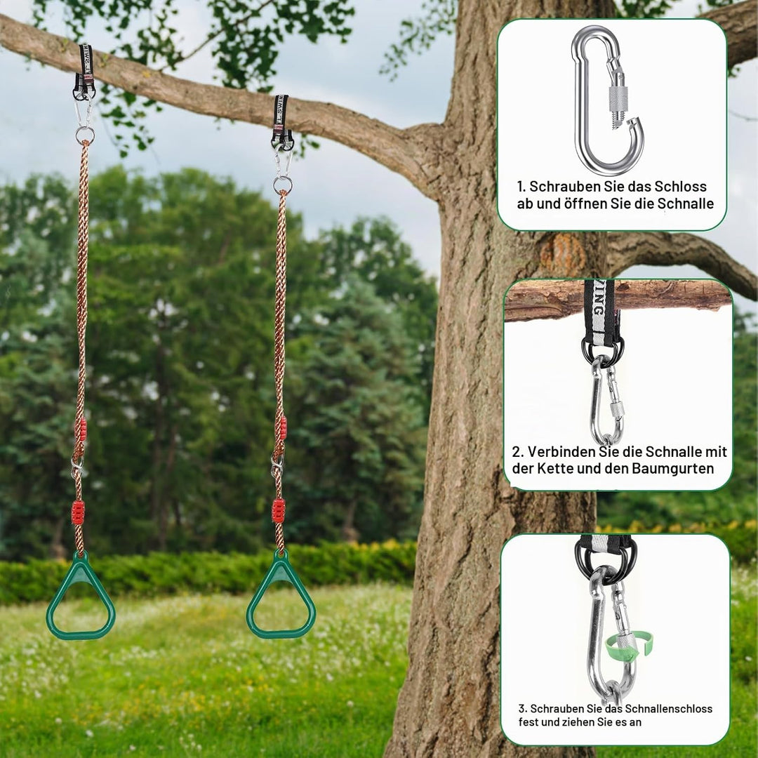Turnringe Kinder Outdoor, Turnringen Schaukel, Trapez Schaukel Klettergeräte &amp; Schaukeln Turnringe O