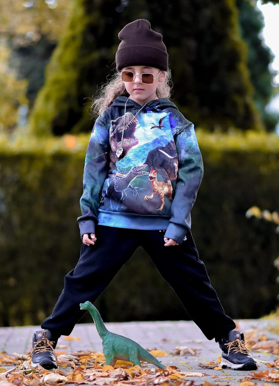 Fanient Pullover Jungen Mädchen 3D Print Fleece Hoodie Kinder Hooded Sweatshirt with Kangaroo Pocket
