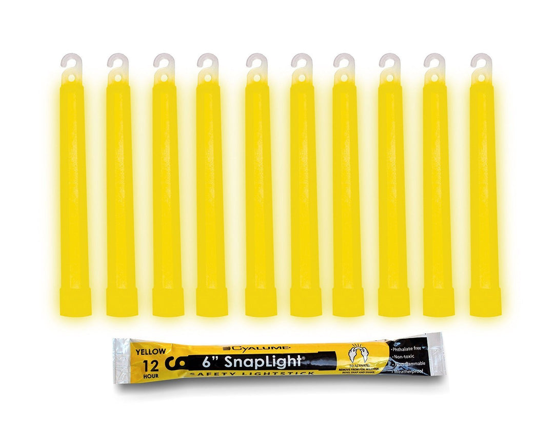 Cyalume SnapLight Gelb Knicklichter - 15,2 cm Industriequalität, Ultra helle Leuchtstäbe mit 12 Stun