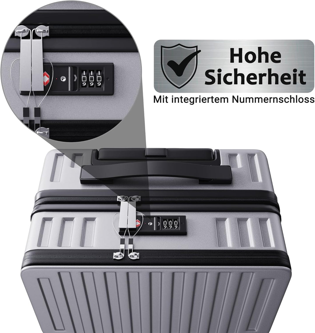 Ravas Kofferset 2 Teilig Hartschale, Koffer & Trolleys Set mit Extrafach, Reisekoffer mit Rollen Set