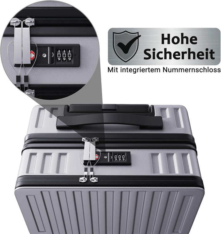 Ravas Kofferset 2 Teilig Hartschale, Koffer & Trolleys Set mit Extrafach, Reisekoffer mit Rollen Set