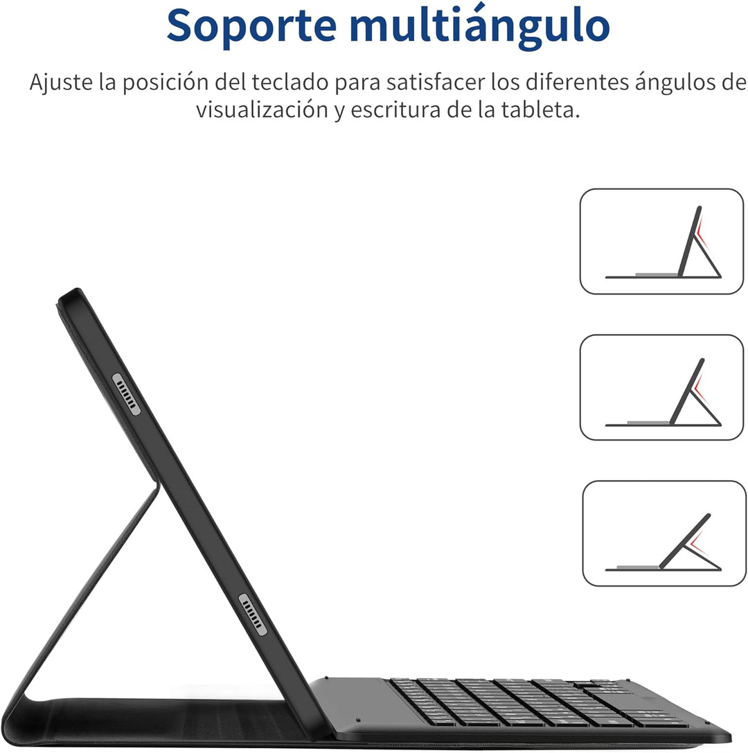 EasyAcc Tastatur Hülle Kompatibel mit Samsung Galaxy Tab А9+ 2023 SM-X210/X215/X216 11 Zoll mit Schu