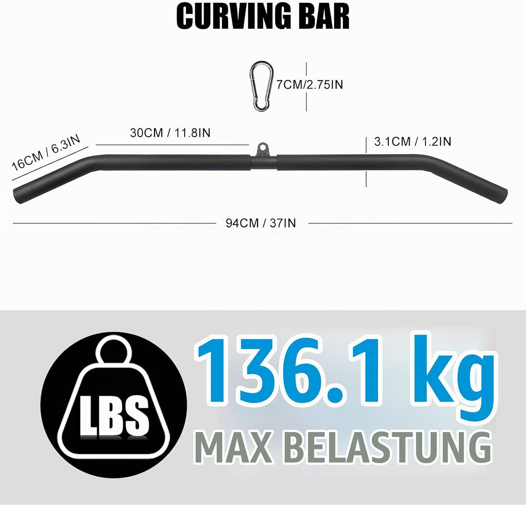 Lyndwin Latzugstange Bizeps Stange Klimmzugstangen Zugstange Muskelzugstange für Zuhause Bodybuildin