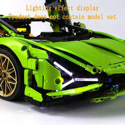 GEAMENT LED Beleuchtung Kit Kompatibel mit Lego Lamborghini Sian (Sián) FKP 37 - für Technic 42115 R