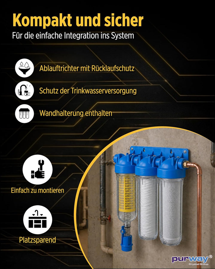 HYDRA Rainmaster Trio RLH CB/EC 1" - Hauswasserfilter Brunnenwasserfilter