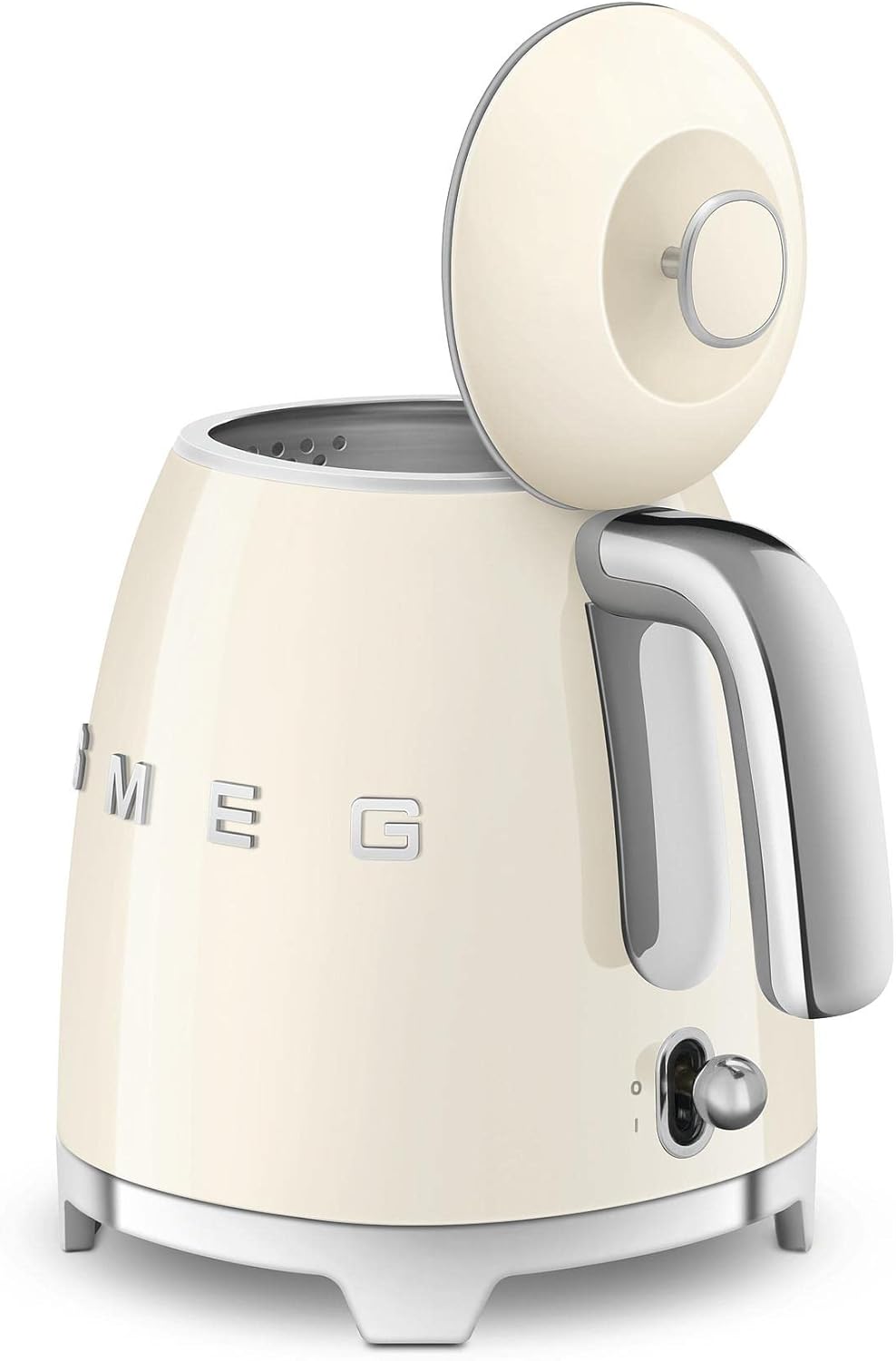 Smeg, Kleiner elektrischer Wasserkocher KLF05CREU 0,8 L, Edelstahlfilter, Sicherheitsabschaltung, Wa