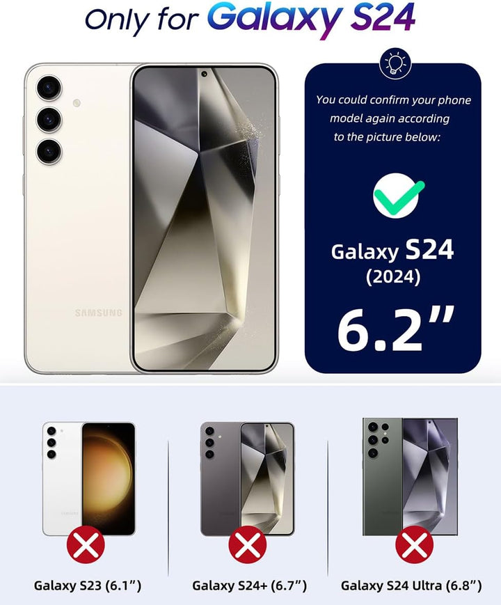 OCASE Handyhülle für Samsung Galaxy S24 5G Hülle Premium Leder Flip Klappbare Klapphülle Stossfeste