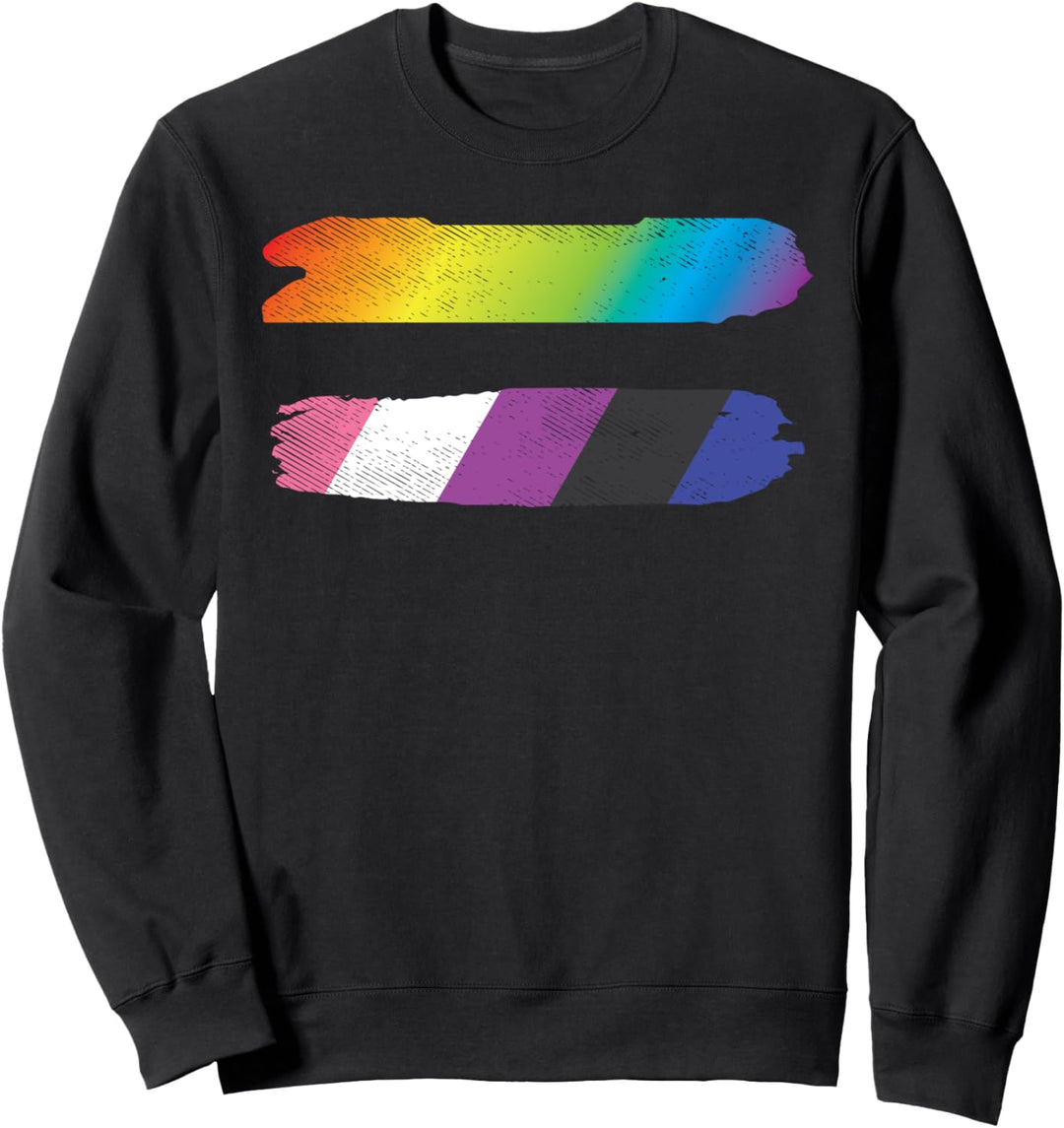 Equal Sign Equality LGBTQ Genderfluid Flag Non-Binary Sweatshirt