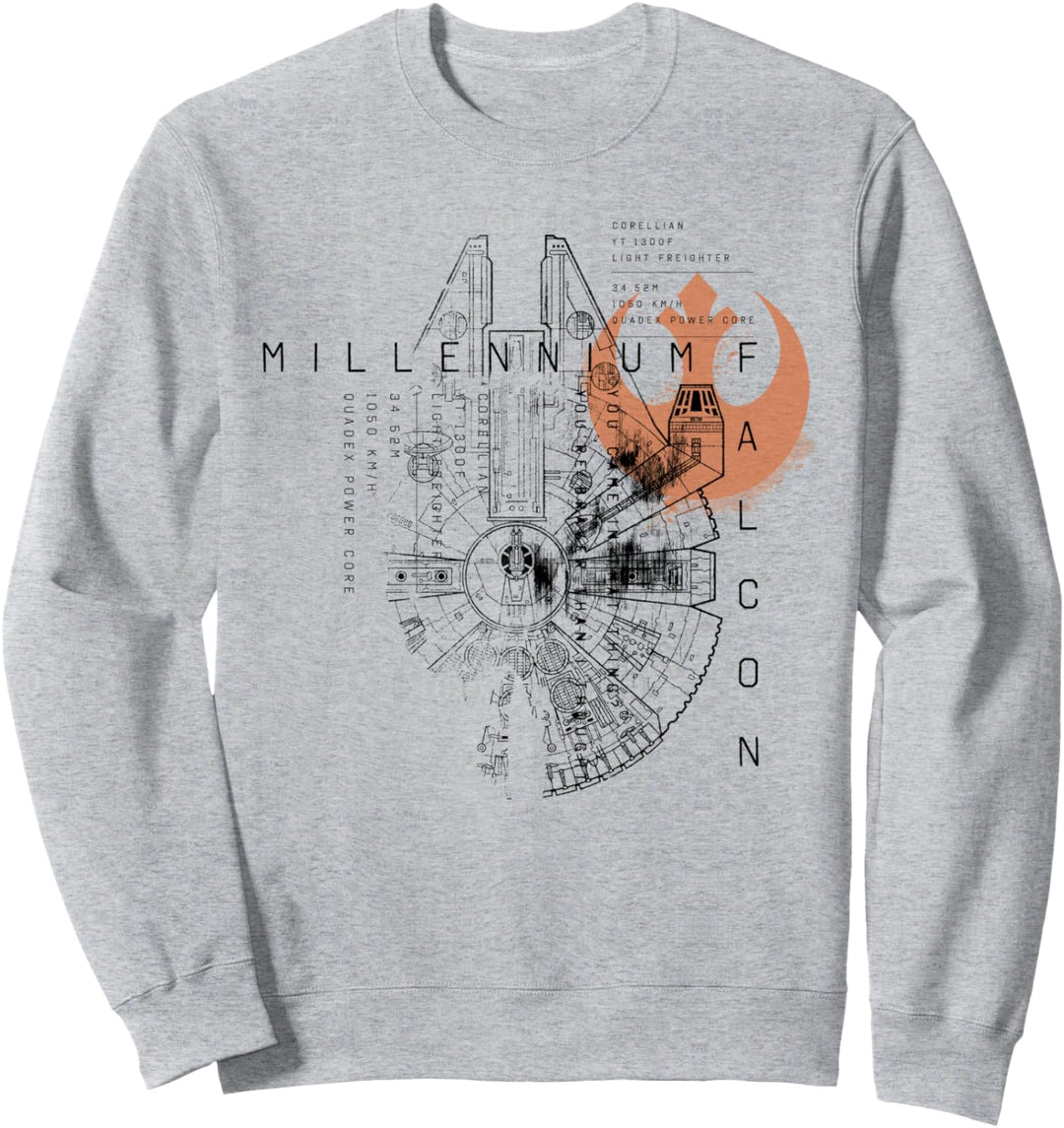 Star Wars Millennium Falcon Schematic Sweatshirt