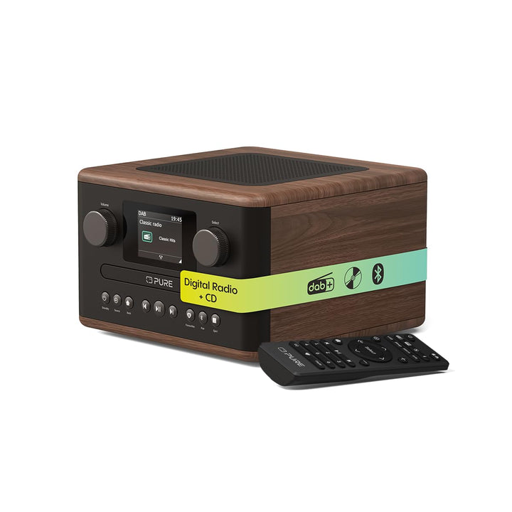 Pure Classic C-D4 – DAB+ & UKW Radio mit CD-Player, Netzbetrieb, Bluetooth 5.3, USB & AUX, Farbdispl