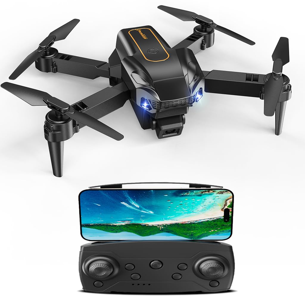 Drohne mit Kamera 4K für Anfänger, Kinder & Erwachsene, Mini Drohne mit WiFi, 2 Akkus für lange Flug