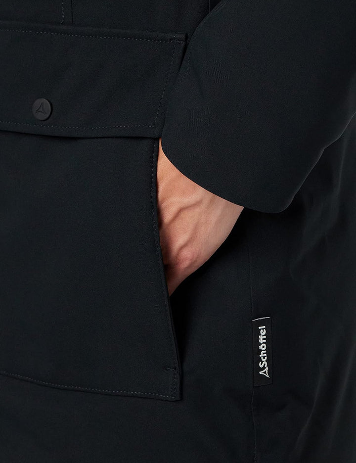Schöffel Damen Ins. Parka Rotterdam L, wind- und wasserdichter Damen Parka mit verstellbarer Taille,