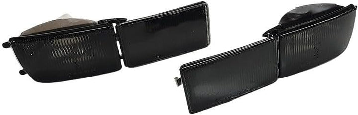 goingfast Front- Blinker Blinkleuchten + kurze Blenden Schwarz Set Links+Rechts Eintragungsfrei