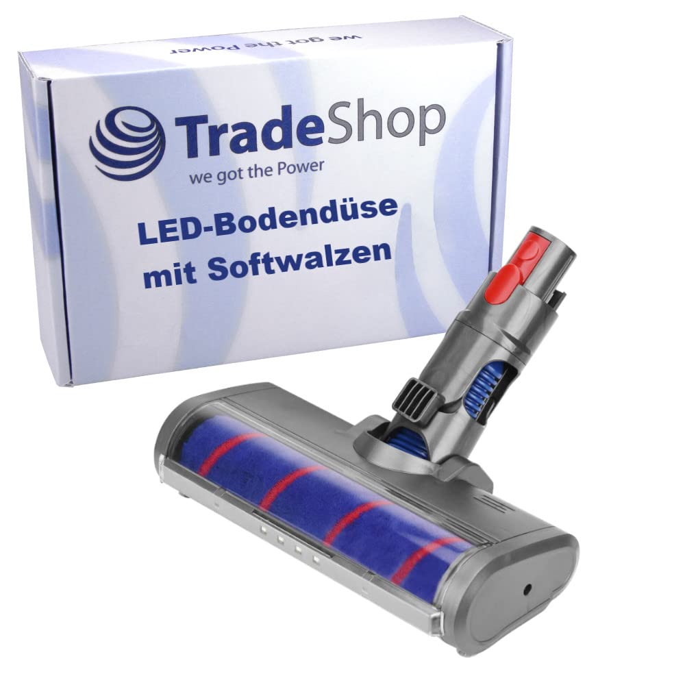 Trade-Shop LED Elektro Turbodüse Turbobürste Staubsaugerdüse für viele Dyson Bodenstaubsauger wie V7
