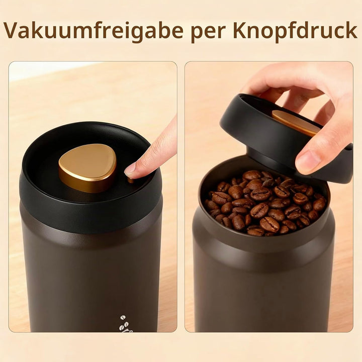 Kaffeebohnen Behälter (1,2L), Kaffeedose Luftdicht, kaffeedose, 316 Edelstahl Material, geeignet Für
