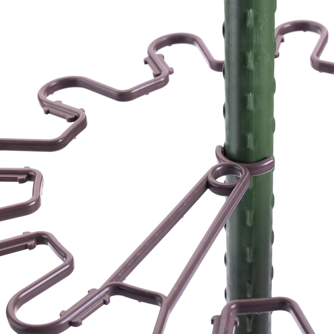 KADAX Staudenhalter Rund Ø 21 cm im 20er Set, Pflanzenhalter aus Kunststoff, Pflanzenstütze, Stauden