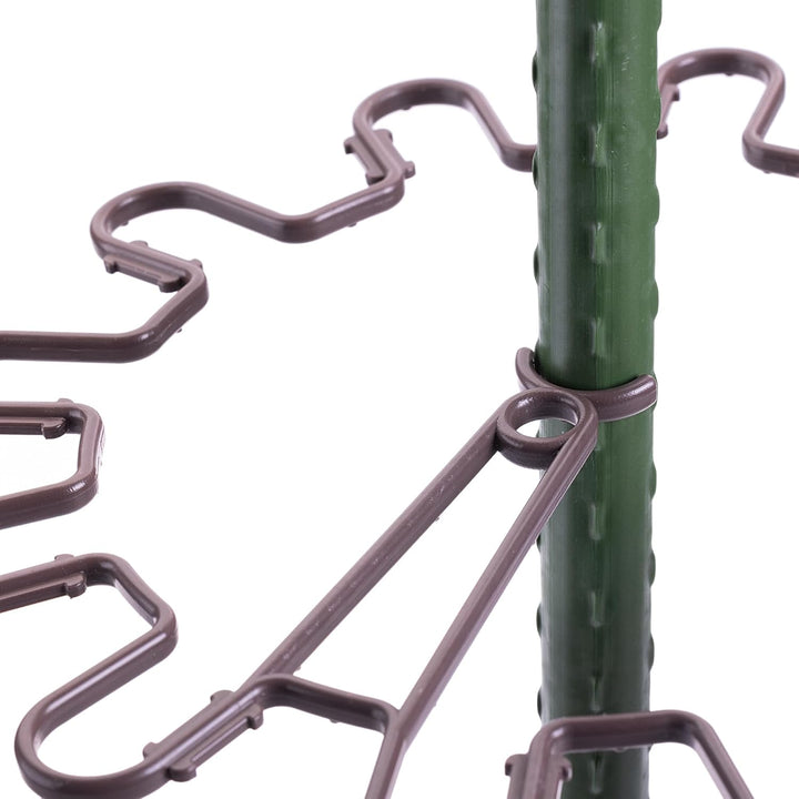 KADAX Staudenhalter Rund Ø 21 cm im 20er Set, Pflanzenhalter aus Kunststoff, Pflanzenstütze, Stauden