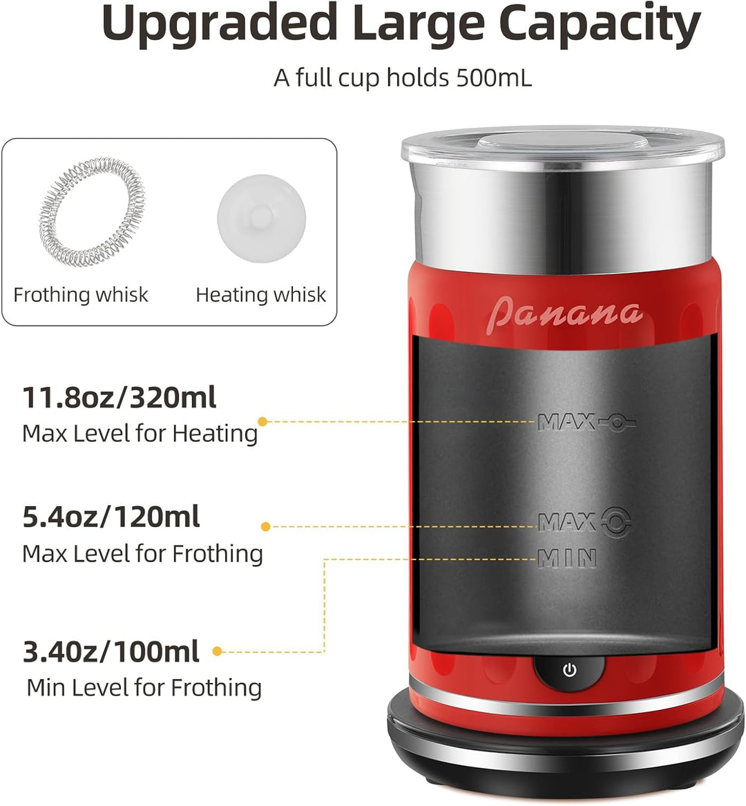 Elektrische Milchaufschäumer, Milchdämpfer mit einem Fassungsvermögen von 320 ml, 4 in 1 - Automatis