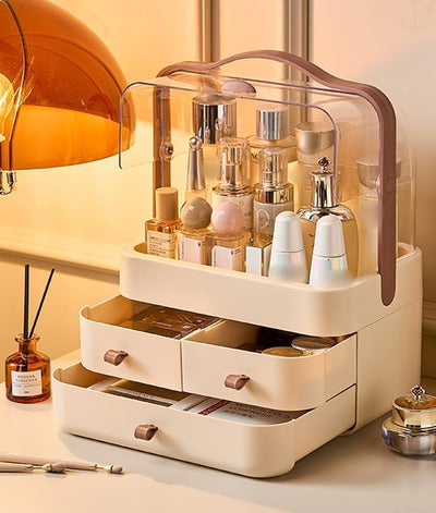 RMAN Make Up Kosmetik Organizer, Aufbewahrung Schmink Organizers Aufbewahrungsbox mit 3 Schubladen T