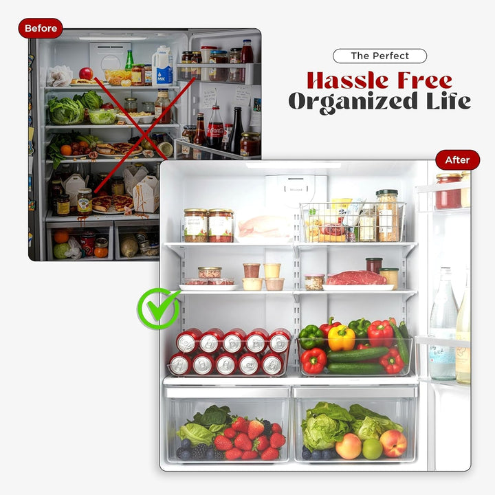 KICHLY Dosen Organizer für Speisekammer (4er-Pack) - Dosenhalter Kühlschrank - stapelbar & platzspar