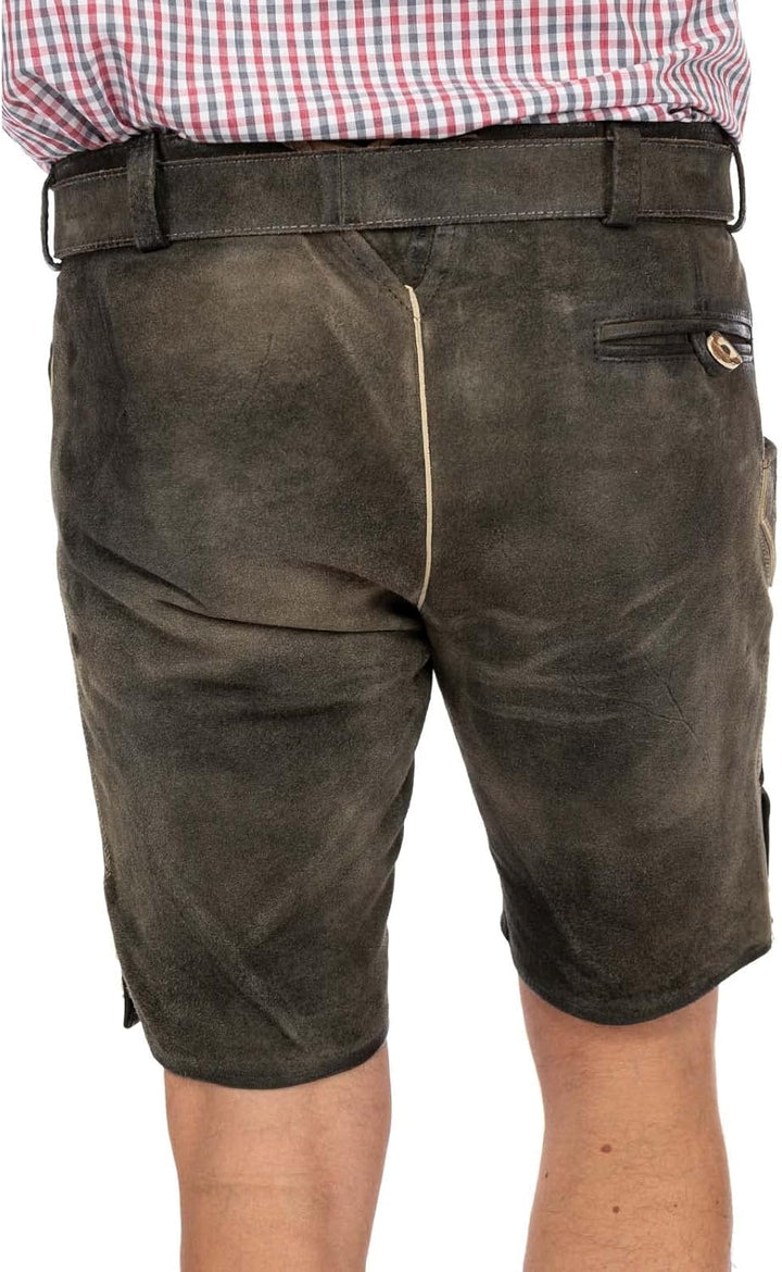 Maddox Herren Lederhose AMMERSEE 46 Braun, 46 Braun