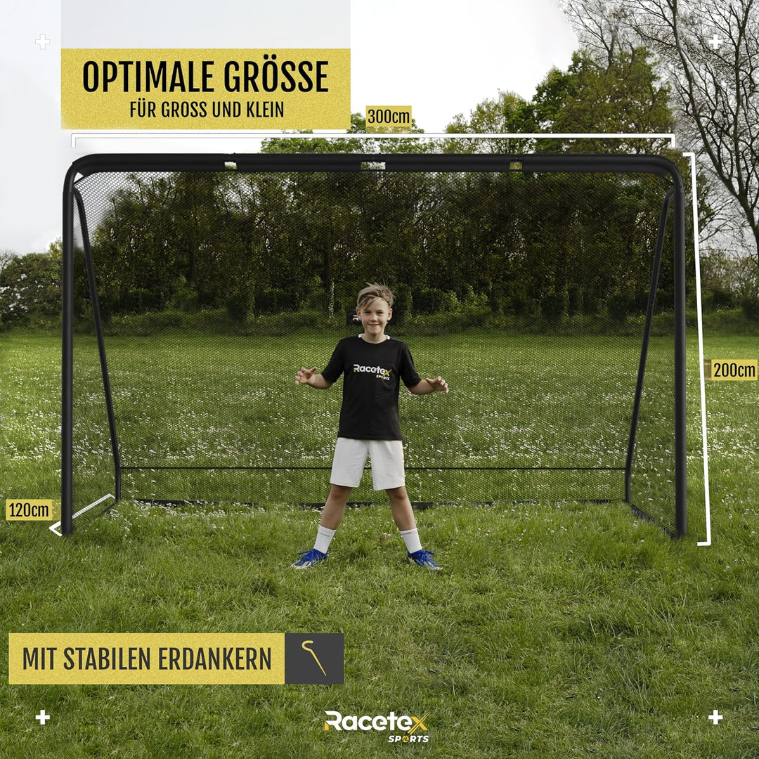 Racetex Fussballtore für Garten Kinder und Erwachsene [MODERNES Design] - Fussballtor Kinder mit Sta
