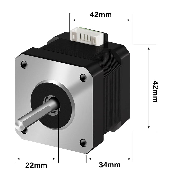 SIMAX3D Nema 17 Schrittmotor 42-34 Pancake (3 Stück/Pack) 1,5 A-3,8 V 2 Phasen 4 Drähte 1,8 Grad mit