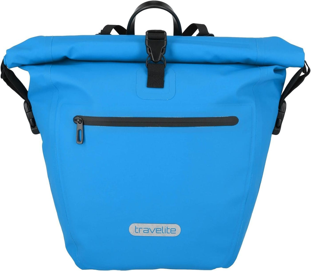 Travelite BASICS FOR BIKES - grosse Fahrradtasche Gepäckträger wasserdicht, mit abnehmbaren Schulter