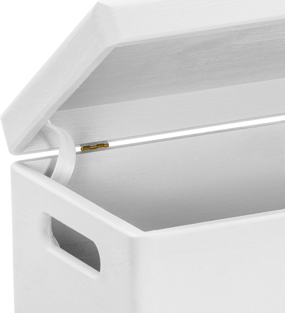 LAUBLUST Grosse Holzkiste Deckel und Griffe - 30x20x14cm, Weiss, FSC® | Allzweck-Kiste aus Holz - Au