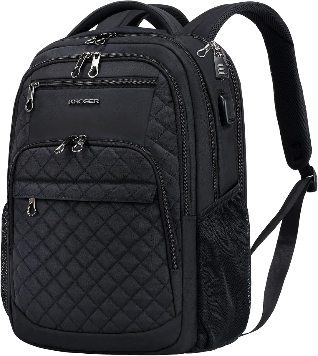 KROSER Laptop Rucksack 17,3'' Business Rucksack Schulrucksack Grosser Wasserdicht Taschen Reise Back